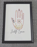 Self Love Boho Boho Hippie Simple Home Wall Decor Print