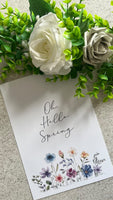 Oh Hello Spring Floral Border 2024 Spring Easter Seasonal Wall Home Decor Print