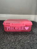 Personalised Name Set Of 4 School Water Bottle & Lunch Box Sticker Labels - Football Or Hearts