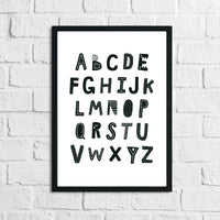 Scandinavian Alphabet Children's Nursery Bedroom Wall Decor Print