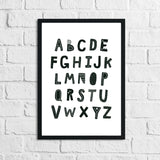 Scandinavian Alphabet Children's Nursery Bedroom Wall Decor Print