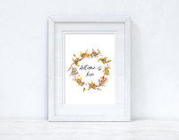 Autumn Is Here Cotton Wreath Autumn 2021 Seasonal Wall Home Decor Print