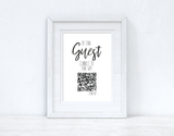 Personalised Be Our Guest Wifi QR Scan Home Wall Decor Print