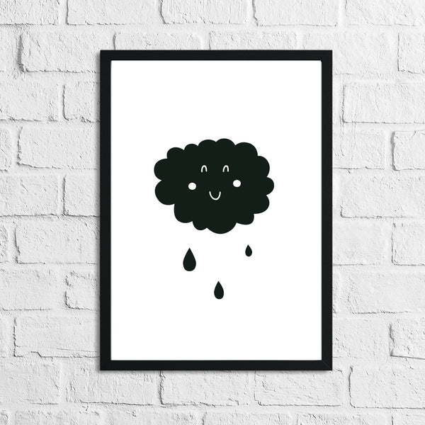 Scandinavian Cloud Children's Nursery Bedroom Wall Decor Print