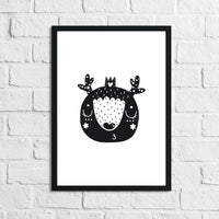 Scandinavian Deer Children's Nursery Room Wall Decor Print