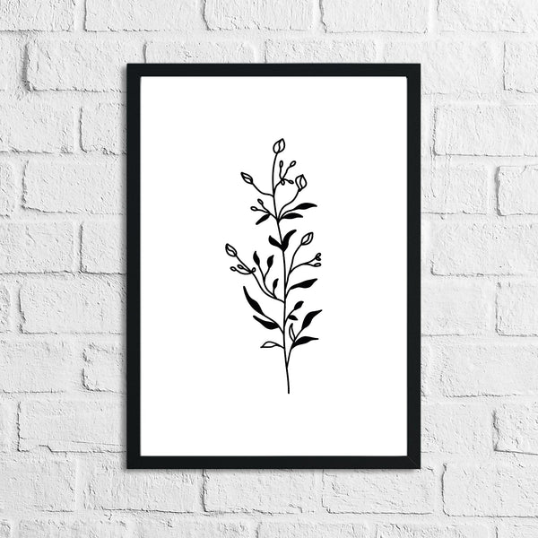 Flower 7 Simple Line Work Bedroom Home Wall Decor Print