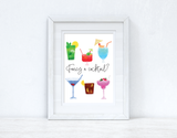 Fancy A Cocktail? Summer Seasonal Alcohol Wall Home Decor Print