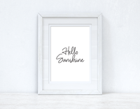 Hello Sunshine Simple Summer Seasonal Wall Home Decor Print