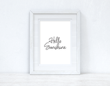 Hello Sunshine Simple Summer Seasonal Wall Home Decor Print