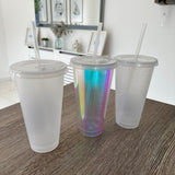 Personalised Name Dino Tumbler Venti Cold Cup 24oz - With Straw (Name Colour Can Be Chosen)