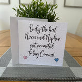 Personalised Baby Announcement Any Wording Hammered Card & Envelope