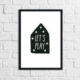 Scandinavian Let's Play Children's Nursery Bedroom Wall Decor Print