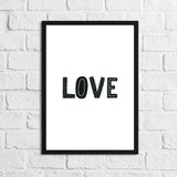 Scandinavian Love Children's Nursery Bedroom Wall Decor Print