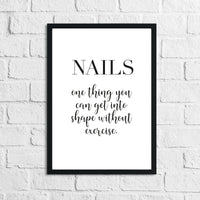 Nail Technician Dressing Room Simple Wall Decor Print