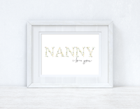 Nanny I Love You Spring Letters Mothers Day Spring Seasonal Wall Home Decor Print