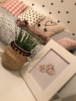 White Pumpkins Autumn Seasonal Wall Home Decor Print