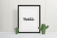 Plantaholic Plant Obsessed Humorous Home Wall Decor Print