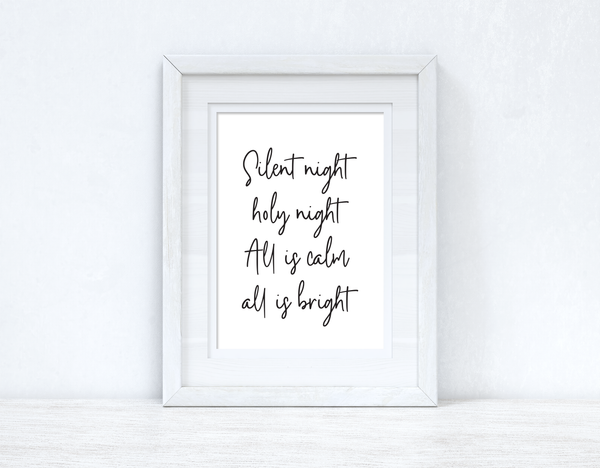 Silent Night Christmas Seasonal Wall Home Decor Print