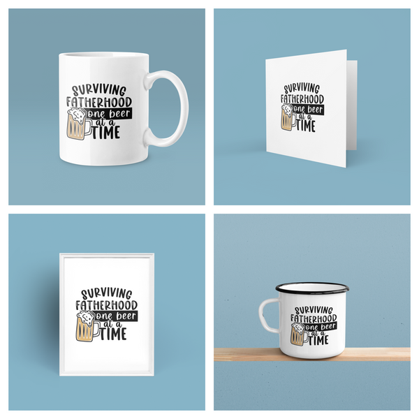 Personalised Surviving Fatherhood One Beer At A Time Fathers Day Collection