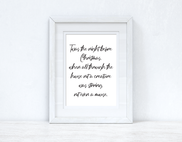 Twas The Night Before Christmas Seasonal Wall Home Decor Print