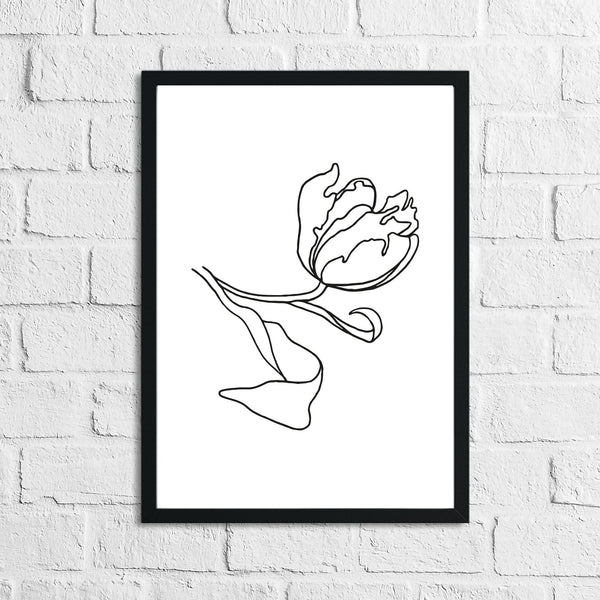 Flower 1 Original Simple Line Work Bedroom Wall Decor Print