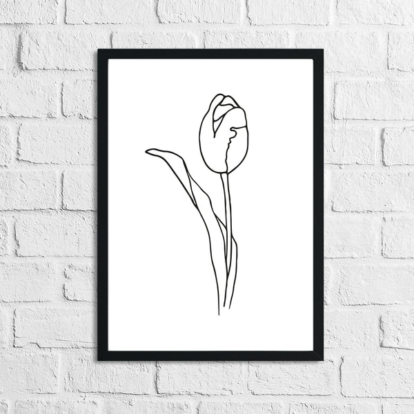 Flower 4 Original Simple Line Work Bedroom Wall Decor Print