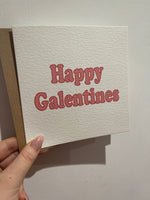 Happy Galentines Valentines Day Funny Humorous Hammered Card & Envelope