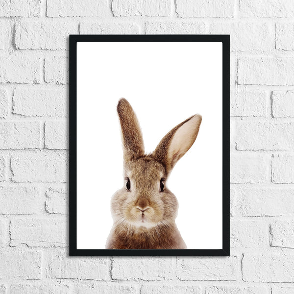 Rabbit Animal Woodlands Nursery Children's Room Wall Decor Print